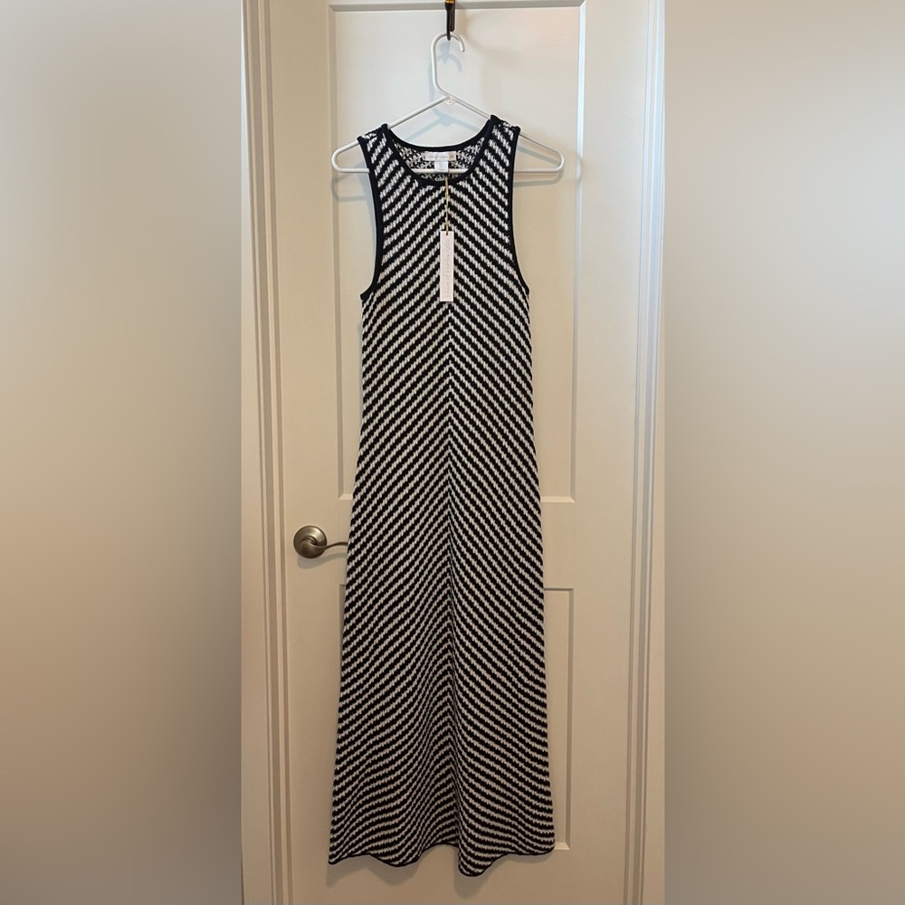 HoH1960 Blue/White Maxi Knit Dress - Size Large